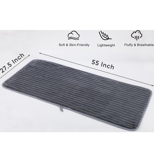 Luxury 2-Piece Quick-Dry Bath Towel Set 27.5X 55 Inches – Ultra Soft Microfiber for Bathroom, Bar, Pool, Gym & Travel – Elegant Twill Design - color: 2darkgrey