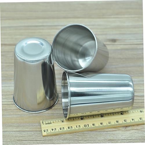 2-pack Stainless Steel Water Cup Multi-use for Bathroom Kitchen Travel 180ml Brush Beverage Cup