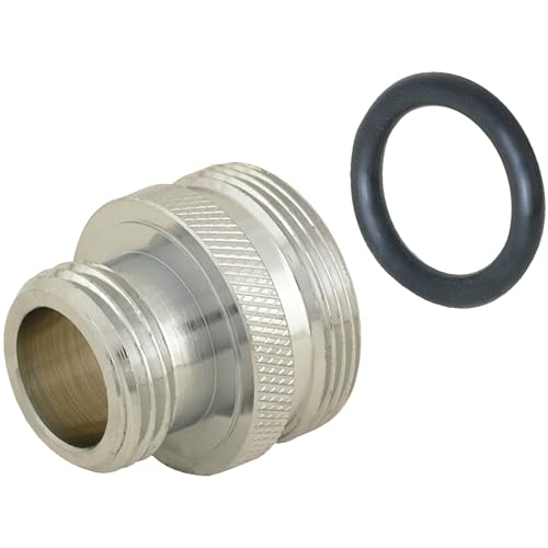 EZ-FLO 1/2 Inch IPS x 1-1/8 Inch Ball Joint Shower Arm Adapter, 20-Thread, Convert Pfister to fit standard shower head, Brass Plumbing Fitting, Chrome, 15060
