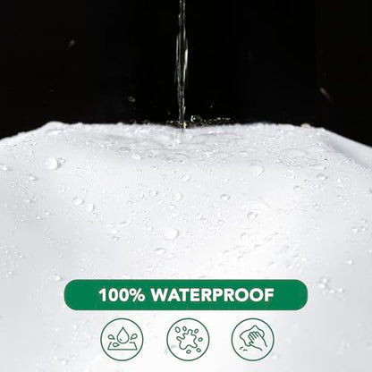 Biscaynebay Fabric Shower Curtain Liner 72x72 Inch-2 Pack White Waterproof Bathroom Curtains-Hotel Quality Soft Soild Polyester Standard Size Shower Liners Machine Washable