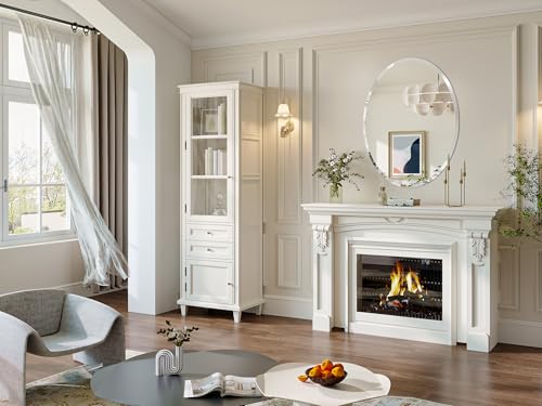 Frameless Oval Mirror, 24"x32" Beveled Bathroom Vanity Mirrors | 20mm beveled edge, 5mm HD glass, frameless, anti-rust, shatterproof, french cleat, horizontally or vertically - size: 24"L x 32"W