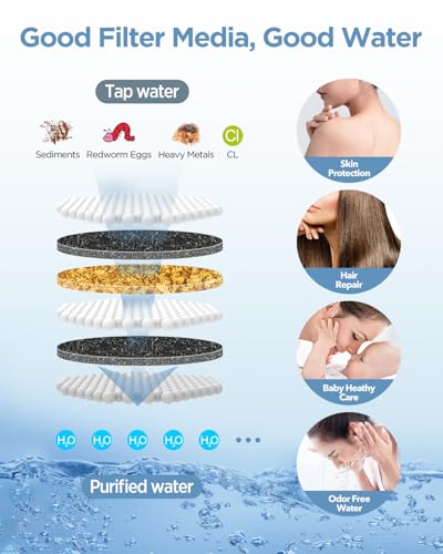 MakeFit Shower Head Filter Replacement Cartridge for MakeFit Filtered Shower Head with Handheld Combo-SSJ731/SW9730 (2-PACK) - style: 2-PACK