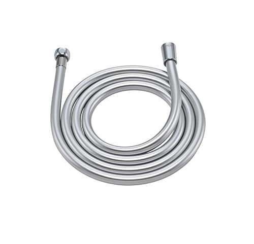79 Inches PVC Chrome Shower Hose Extra Long For Cleaning | High Pressure Shower Hose Extra Long,Flexible Shower Bidet Hoses with Brass Insert and Nut,Rv Showerhead Hose Replacement - color: Silver, size: 79 In