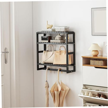 Bathroom Shelves Wall Mounted Over Toilet Bathroom Organizer with Towel Racks 3 Tier Over Toilet Shelf for Home Kitchen