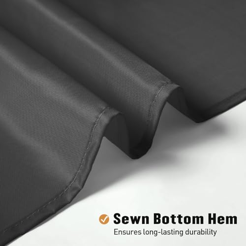 MitoVilla Stall Half Size Shower Curtain Liner, 36 x 72 Inch Fabric Bath Curtain Liner for Modern Hotel, Dark Grey Shower Liners, Washable & Water Repellent - color: Fabric - Dark Grey, size: 36"W x 72"L (Pack of 1)