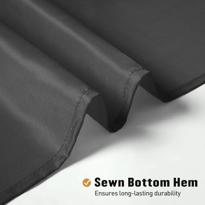 MitoVilla Stall Half Size Shower Curtain Liner, 36 x 72 Inch Fabric Bath Curtain Liner for Modern Hotel, Dark Grey Shower Liners, Washable & Water Repellent - color: Fabric - Dark Grey, size: 36"W x 72"L (Pack of 1)