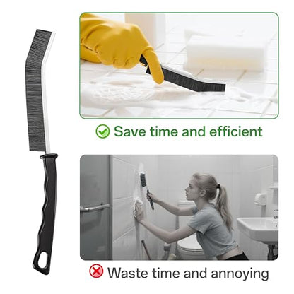Crevice Cleaning Brush Set, 6 Pack Hard Bristle Detail Brushes for Tight Spaces, Bathroom Tile Grout, Sink, Car Vent - Versatile Gap Cleaning Tool