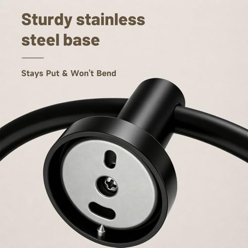 Toilet Paper Holder and Hand Towel Ring Bathroom Set | Matte Black,Stainless Steel,Wall Mount,Bathroom Accessories,Hand Towel Ring and Toilet Paper Holder Set,Easy to install - color: Matte Black