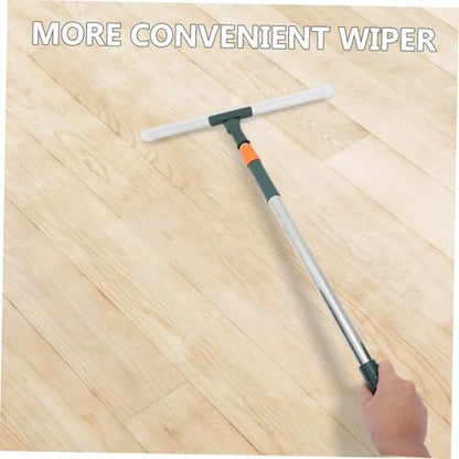 PRETYZOOM Silicone Squeegee Long Handle 36cm Adjustable Shower and Floor Cleaning Tool Waterproof and Scratch-Resistant for Bathroom Kitchen and Tile Use