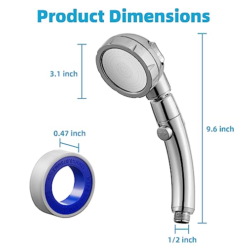 Marbrasse High Pressure Shower Head, Angle-Adjustable Water Saving Body Sprays… (Chrome, 2Pack) - color: Chrome, 2Pack