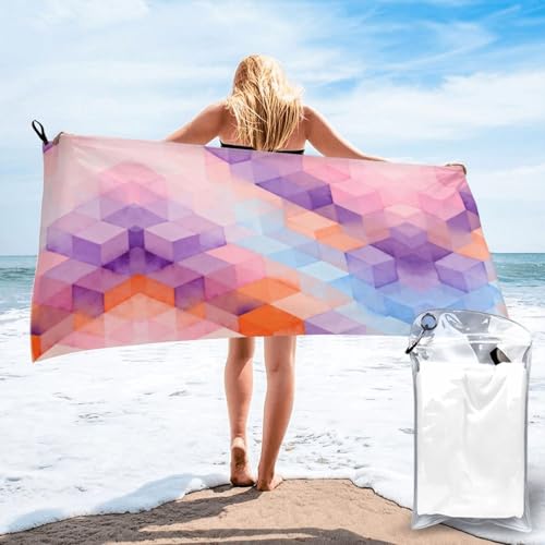 Colored Bricks Quick Dry Bath Towels - Super Soft Bath Towels for Home, Spa, Gym, Travel - color: Colored Bricks, size: 27.5"x55"