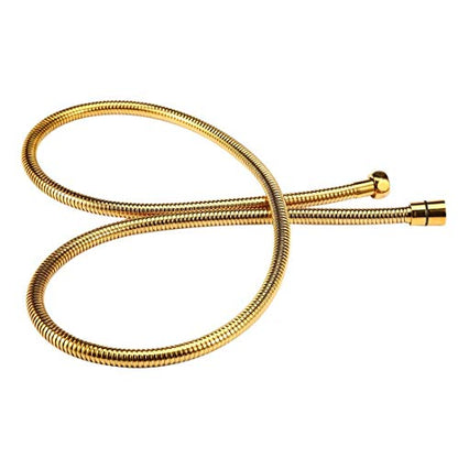 gotonovo Shower Hose 59 Inches for Bathroom Extra Long SUS304 Stainless Steel Handheld Shower Head Hose with Brass Insert and Nut Flexible Polished Gold - color: Polished Gold