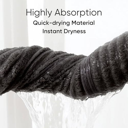 Luxury 2-Piece Quick-Dry Bath Towel Set 27.5X 55 Inches – Ultra Soft Microfiber for Bathroom, Bar, Pool, Gym & Travel – Elegant Twill Design - color: 2darkgrey