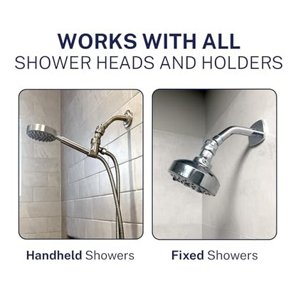 HammerHead Showers® Solid Metal Shower Head Swivel Ball Adapter, Brushed Nickel | Adjustable Pivot Ball To Adjust Showerhead Angle | Universal Connector Joint Fits Fixed, Hand Held & Rain Shower Heads
