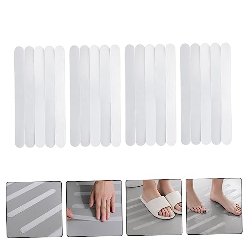 TEHAUX 4sets Non-Slip Shower Floor Strips Slip Sticker Tape for Tub Bathroom Safety
