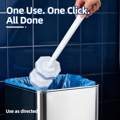 60 Count Toilet Cleaner Refill Pads Compatible with Clorox ToiletWand, High-Density Disposable Toilet Brush Refills for Powerful Scrubbing