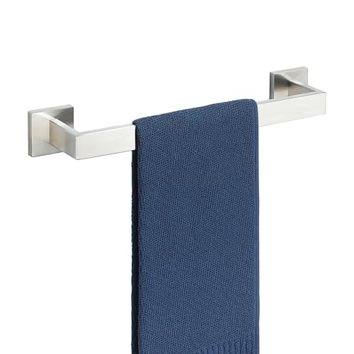 Alise Brushed Nickel Towel Bar, 16 Inch Towel Racks for Bathroom, SUS304 Stainless Steel Towel Holder Wall Mounted, Heavy Duty Towel Hanger for Bathroom & Kitchen (Brushed Nickel) - color: Brushed Nickel, size: Single 16 Inch