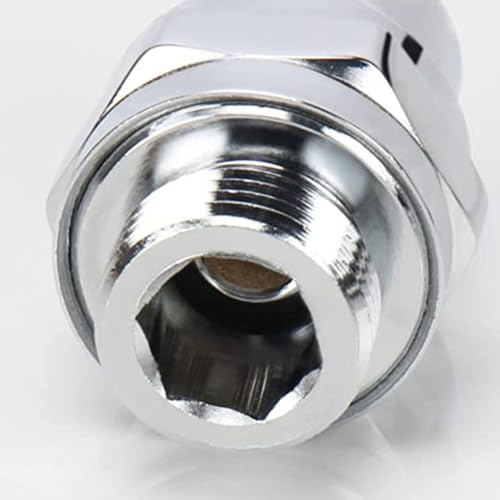 Shower Head Swivel Ball Adapter: Adjustable Pivot Ball to Adjust Showerhead Angle, Solid Brass Shower Arm Connector Extension Component (Black) - color: Black