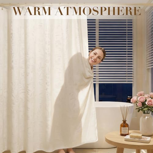 Modern Shower Curtains for Bathroom - 72”x72” Dirty Resistant Shower Curtains Waterproof with Hooks- 30 Days Keep Clean,Reducing Water Residue - Ideal for Any Bath Decor Fits Home,Hotel