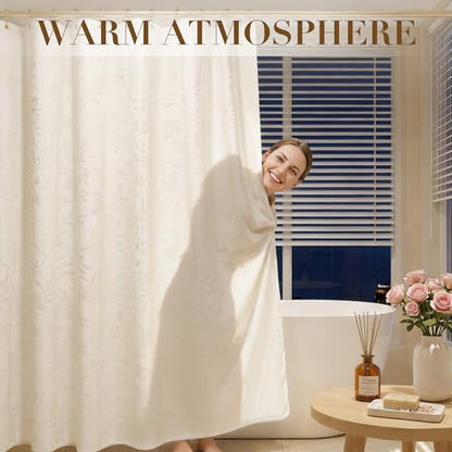 Modern Shower Curtains for Bathroom - 72”x72” Dirty Resistant Shower Curtains Waterproof with Hooks- 30 Days Keep Clean,Reducing Water Residue - Ideal for Any Bath Decor Fits Home,Hotel