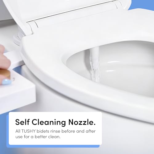 TUSHY Spa 3.0 Cool to Warm Water Bidet Attachment, Brushed Nickel | Universal Fit, Easy Install, Self-Cleaning, Adjustable Pressure and Angle Control, Sink Access Required Within 6 Feet - color: Brushed Nickel, style: Warm Water Optional