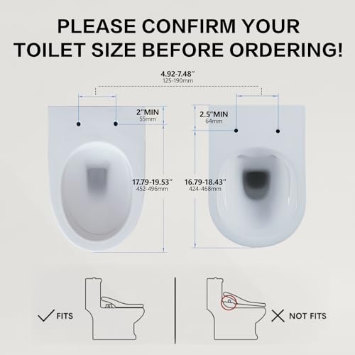 Elongated Bidet Toilet Seat X5, Electric Heated Bidet with Soft Close, Bidet Attachment for Toilet Warm Water with Air Purification