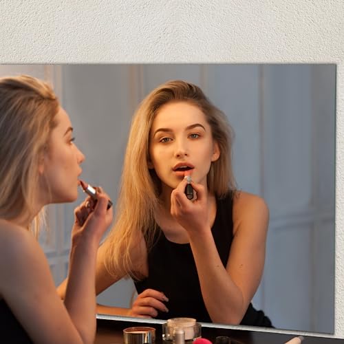 Frameless Wall Mirror 28"x36" Bathroom Vanity Mirror Shatterproof | Modern Wall Mount Mirror, Horizontal & Vertical, Rectangle Mirror for Over Sink, Living Room, Bedroom - size: 28"L x 36"W