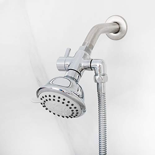 Brass Shower Arm Diverter Valve for Handheld Shower Head and Fixed Spray Head G1/2 3 Way Universal Bathroom System Component Replacement Part, Polished Chrome - color: Chrome Polished