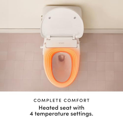 TUSHY Cloud+ Electric Bidet Toilet Seat with Remote, Heated, Elongated | Personal Settings, Instant Warm Water, Air Dryer, Automatic Deodorizer, Night Light, Soft-Close Lid, GFCI Outlet Required - style: Cloud+ Elongated w/Remote