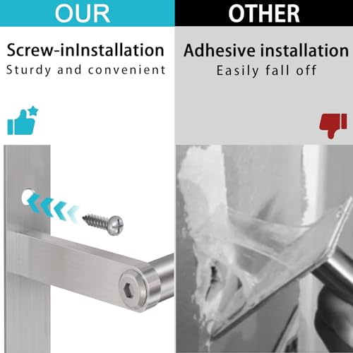 24 inch Towel Racks for Bathroom, VOTZAAQ Towel Shelf with Double Towel Bar, Stainless Steel Towel Storage for Lavatory Wall Mounted, 3-Tier Towel Hanger Towel Holder, Brushed Nickel - size: 24 Inch