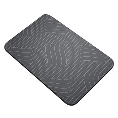 Diatomite Stone Bath Mat Quick Dry Bathroom Mat Non-Slip Bathroom Diatomaceous Earth Bathroom Floor Mat Carpet 40x60 cm Grey - color: Grey