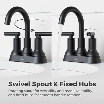 Pfister Capistrano Bathroom Sink Faucet, 4-Inch Centerset, 2-Handle, 3-Hole, NSF Certified, Spot Defense Matte Black Finish, LF048CSOSDB (Pack of 3) - color: Spot Defense Matte Black, size: 3 Pack