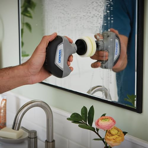 Dremel Versa Power Scrubber Kit with 5 Scrub Daddy Cleaning Sponge Pads - Waterproof Cordless Electric Spin Scrubber, High Speed, Multi-Surface Cleaning for Kitchen, Household, and Bathroom, PC10-07 | 5 Scrub Daddy Cleaning Sponge Pads, Waterproof Cordles