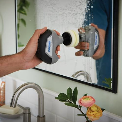 Dremel Versa Power Scrubber Kit with 5 Scrub Daddy Cleaning Sponge Pads - Waterproof Cordless Electric Spin Scrubber, High Speed, Multi-Surface Cleaning for Kitchen, Household, and Bathroom, PC10-07 | 5 Scrub Daddy Cleaning Sponge Pads, Waterproof Cordles
