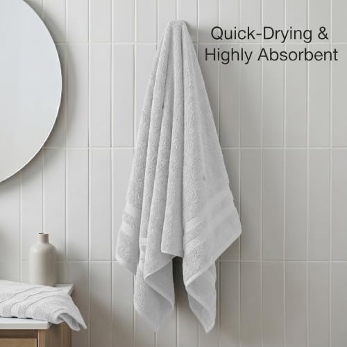 RIVERSIDE Pack of 2 Extra Large Bath Sheets 35 x 70 Inches, 100% Ring Spun Cotton, Hotel Quality, Oversized Bath Towels, Super Soft, Highly Absorbent & Quicker to Dry, White Bath Towels - color: White, size: Bath Sheets (PK 2)