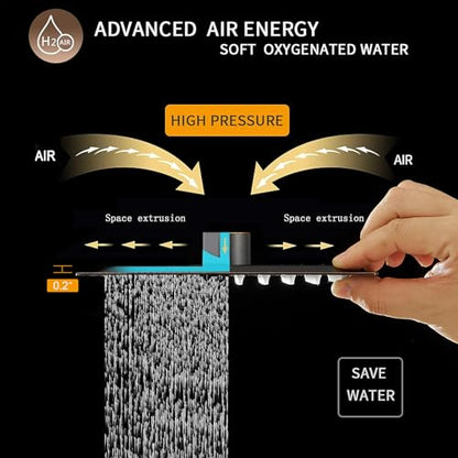8 In Rain Shower Head High Pressure Rainfall Shower Head Bronze | Square Rain Bathroom Showerhead, High Flow, Large Stainless Steel, Ceiling Mounted, Wall Mounted, Waterfall Full Body - color: Oil Rubbed Bronze, size: 8 Inch