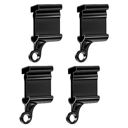 TOKPLNU Curtain Track End Stop for Flexible Bendable Curtain Track,4 Pack Black Curved Siding Ceiling Wall Mount Curtain Rail Ends Cap - color: Black, size: 4Pcs End Cap