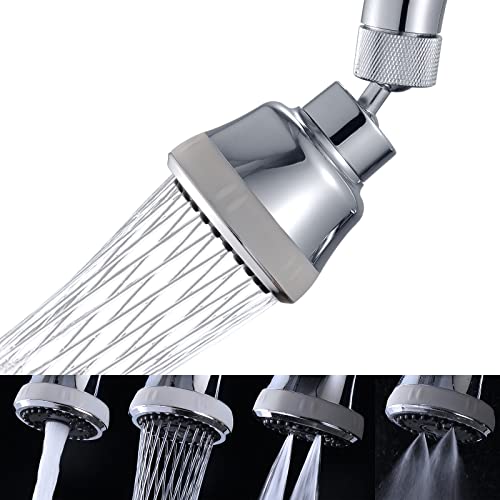 4 Spray Modes Faucet Aerator,360 Degree Faucet Sprayer Attachment,Big Angle Kitchen Faucet Aerator,Swivel Faucet Extender,Sink Sprayer Attachment for faucet,55/64 inch Female Thread (Chrome) - color: Chrome