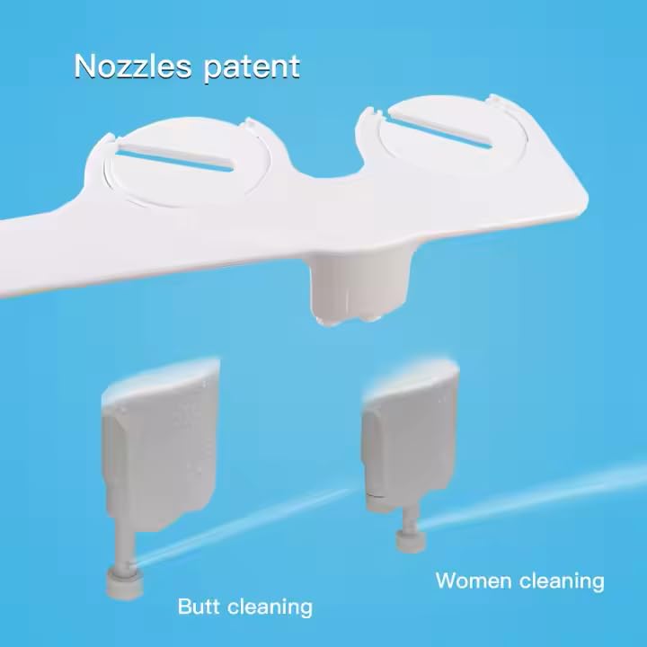 Bidet Attachment for Toilet with Self Cleaning, Adjustable Cold Water Pressure for Front and Rear Wash, Premium Bidet Toilet Seat, Elegant Design, Easy Installation - anees Bidet