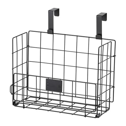 IRIS USA Over The Door Organizer, 3 Pack, Hanging or Wall Mount Wire Basket | Spice Rack Bathroom Cabinet Closet Laundry Pantry Door Organizer, Wall Baskets, Durable Easy Assembly - style: Hanging Basket - 3 Pack
