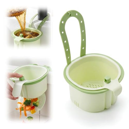 Cactus Kitchen Sink Strainer Basket Self-Cleaning Faucet Hanging Basket - color: Green