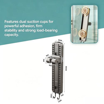Shower Head Holder with Suction Cup, Removable Adjustable Height and Angle Handheld Shower Holder for Bathroom,Wall Mount,Waterproof，Powerful Suction, No Drill Installation