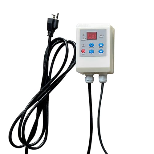 Precision Thermostat Controller with 0-212℉ Adjustable Range & 24H Timer - LED Display, ULCertified for VPF Drum Heaters, Bucket Warmers, and Industrial Heating Systems - size: Thermostat