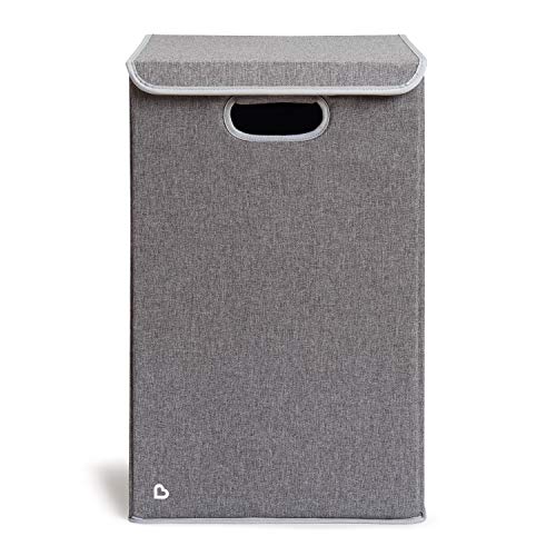 Munchkin Laundry Hamper for Baby and Kids, Collapsible Nursery Organizer with Lid, Grey
