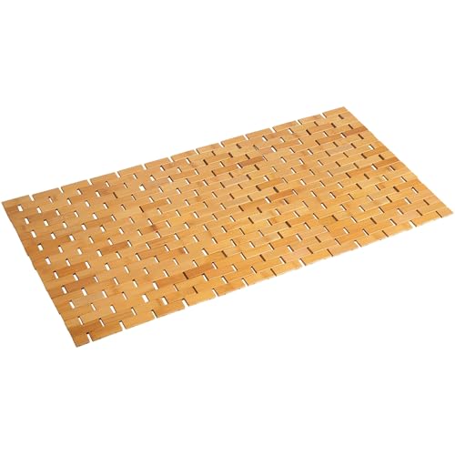 Bath Mat Bathroom Runner Long Large Rugs Floor Wood Shower Bathtub Waterproof Non Slip Accessories 16x34 Inch Easy to Clean, Natural, 1 pc - color: Natural, size: 16x 34 Inch-1 pc