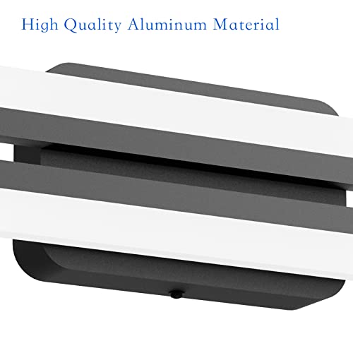 Ralbay 32" Black Bathroom Vanity Lights 36W Frosted Aluminum Modern LED Matte Black Vanity Light for Bathroom Lighting Fixtures White Light 6000K Black 32 inch - color: Black, size: 32 inch