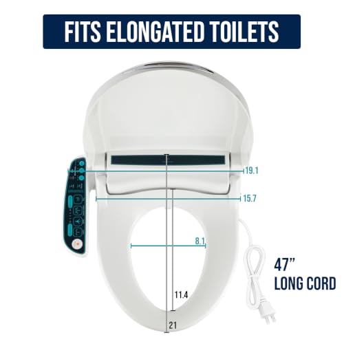 BidetMate 2000 Series Bidet Toilet Seat, Heated Water & Seat, Elongated | Unlimited Warm Water Wash, Air Dryer, Deodorizer, Self Cleaning Nozzle, Side Panel Controls, Fits Elongated Toilets - style: 2000 Series | Elongated | Side Panel