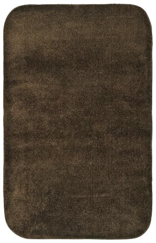 Garland Rug Traditional Nylon Washable Chocolate 30" X 50" Bath Rug - Soft, Absorbent, And Stylish for Your Bathroom - color: Chocolate, size: 2'6" x 4'2" (Rectangular)