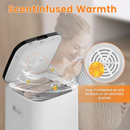 STARLEAD Heated Towel Warmers for Bathroom - 22L Large Towel Warmer Bucket, Auto Shut Off, Fits Up to Two 40"X70" Oversized Towels, Bathrobes, Blankets - color: Black-rectangle