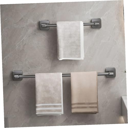 Self-Adhesive No Drill Towel Bar Wall-Mounted Bathroom Rack Heavy Duty Holder for Quick-Dry Towels Kitchen Toilet Organizer Space-Saving